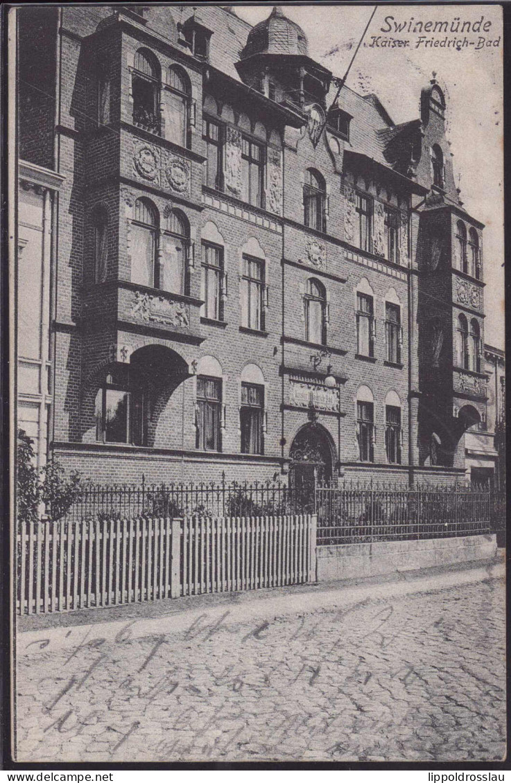 Gest. Swinemünde Kaiser-Friedrich-Bad 1914 - Pommern