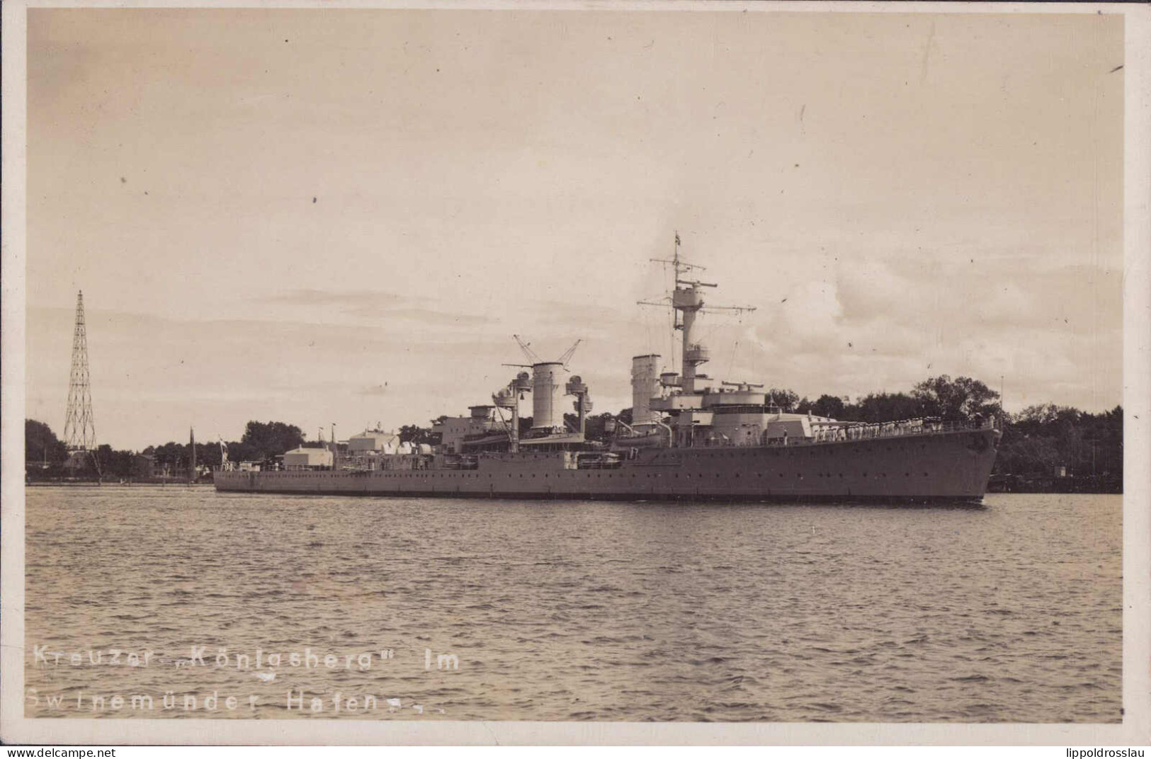 * Swinemünde Kreuzer Königsberg Im Hafen - Pommern