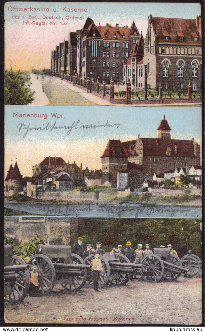 Gest. Marienburg Kaserne Offizierskasino, Feldpost 1915 - Westpreussen