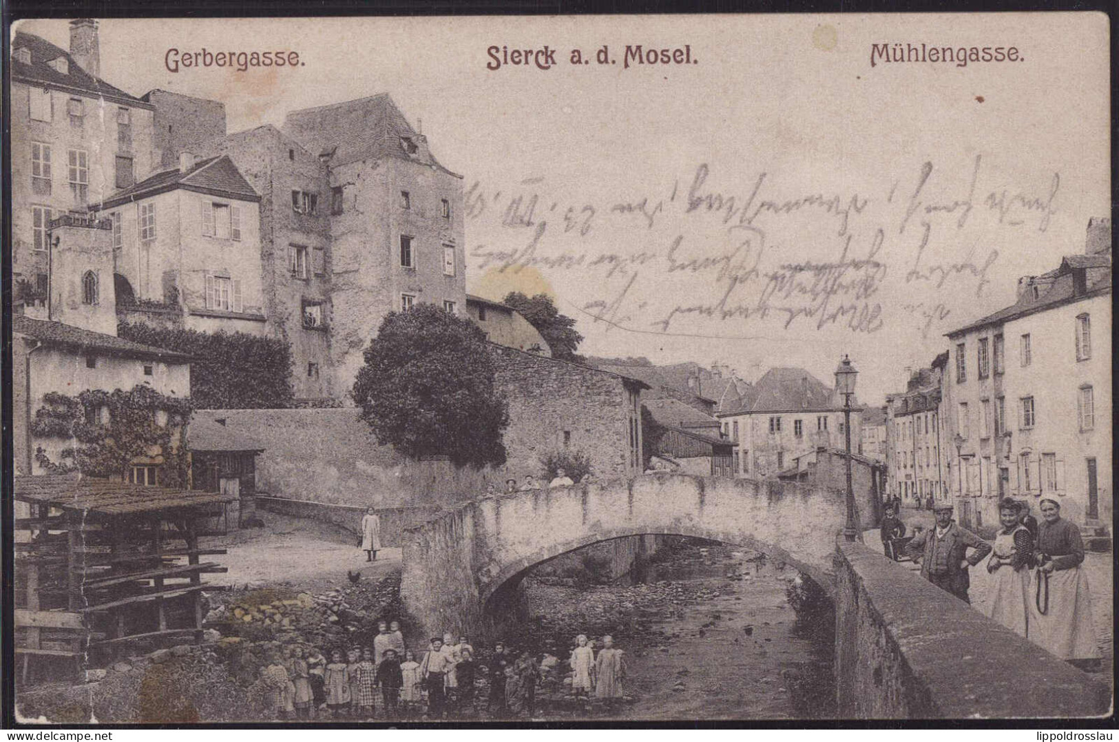 Gest. Sierck Mühlengasse Gerbergasse 1903 - Elsass