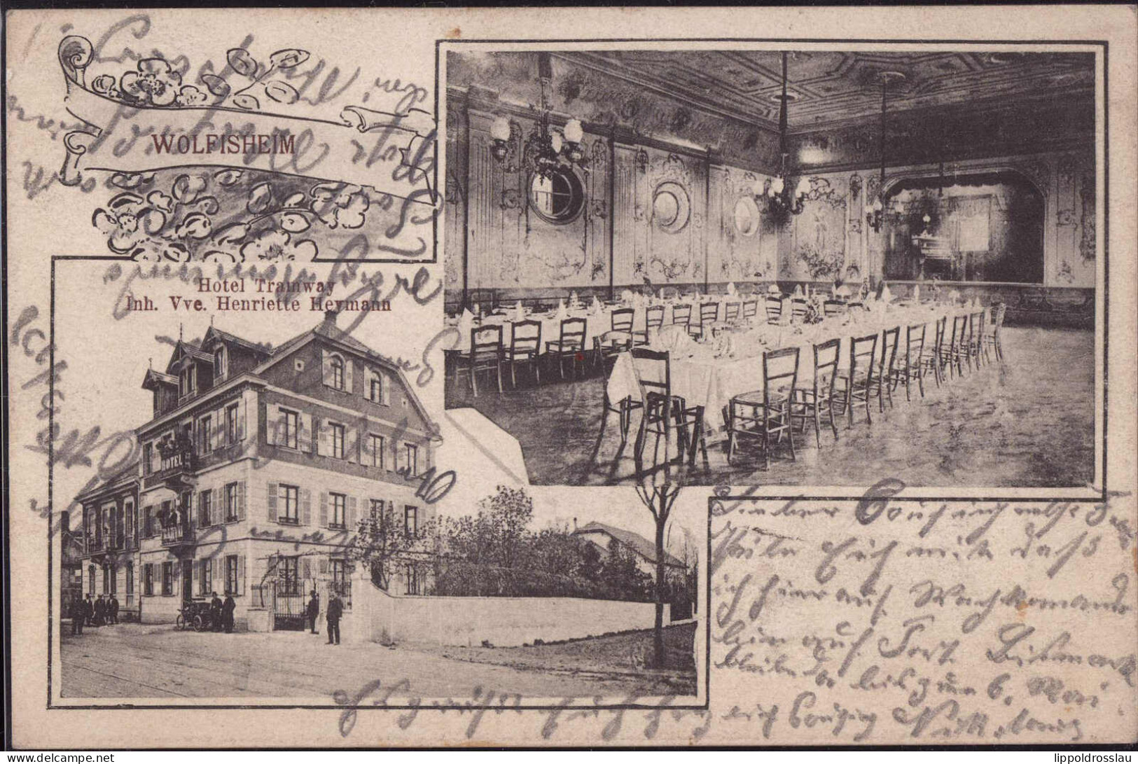 Gest. Wolfisheim Hotel Gasthaus Heymann 1904 - Elsass