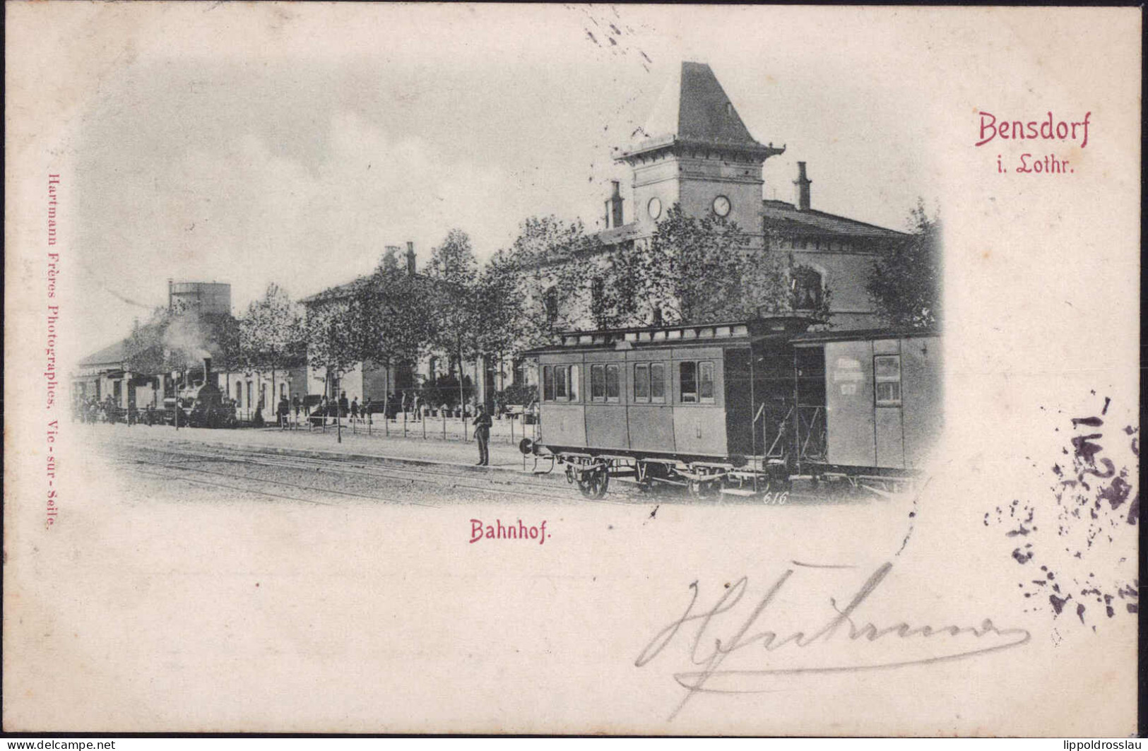 Gest. Bensdorf Bahnhof 1898 - Lothringen