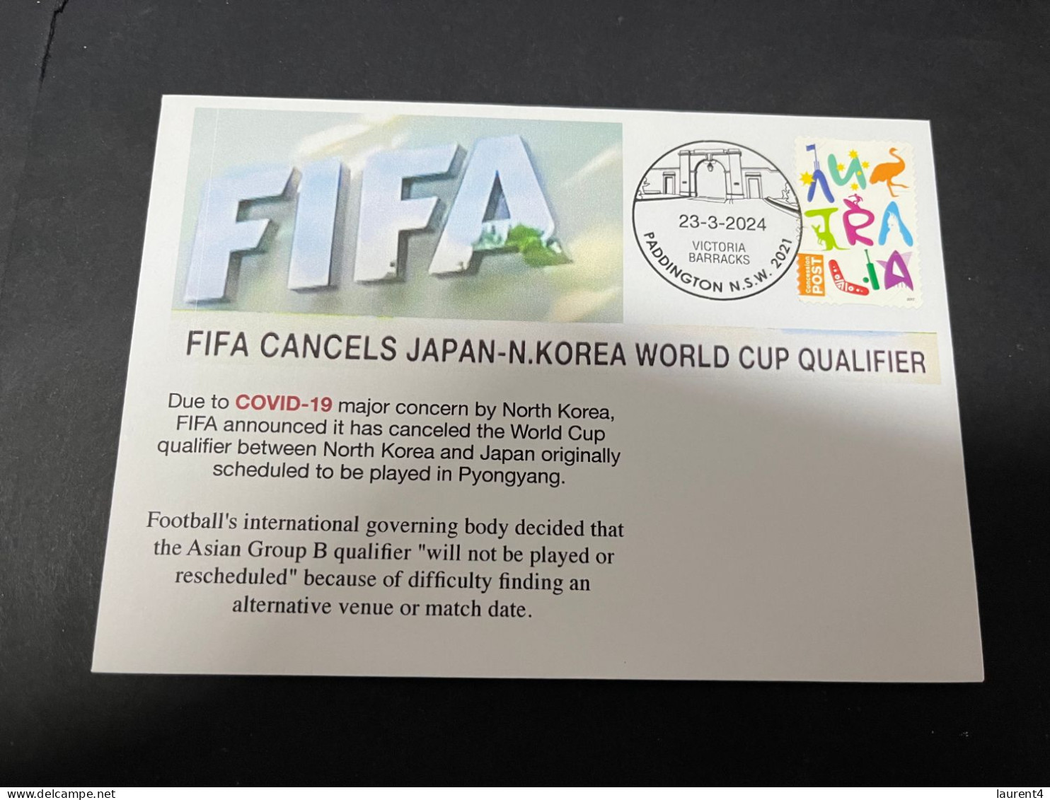 26-3-2024 (4 Y 8) Football - FIFA World Cup 2026 Qualifier Cancel Due To COVID-19 Concern - Japan V North Korea - Andere & Zonder Classificatie