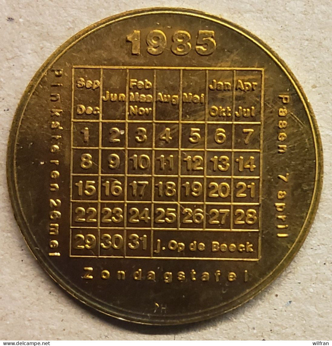 4625 Vz Mechels Horlogerie Museum (oude Zakhorloge) - Kz 1985 Kalender - Fichas De Municipios