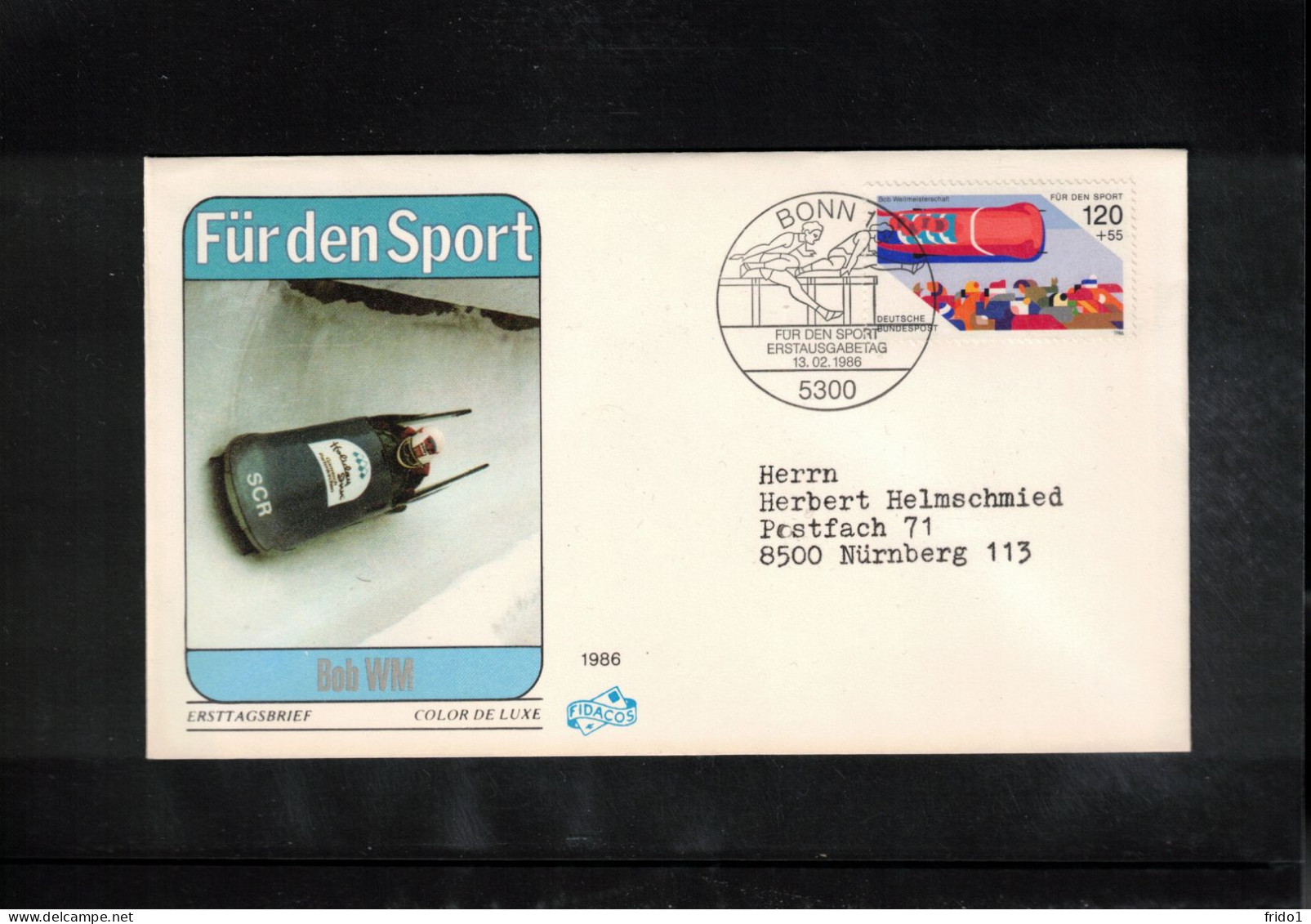 Germany 1986 Bob World Championship Interesting Cover - Inverno