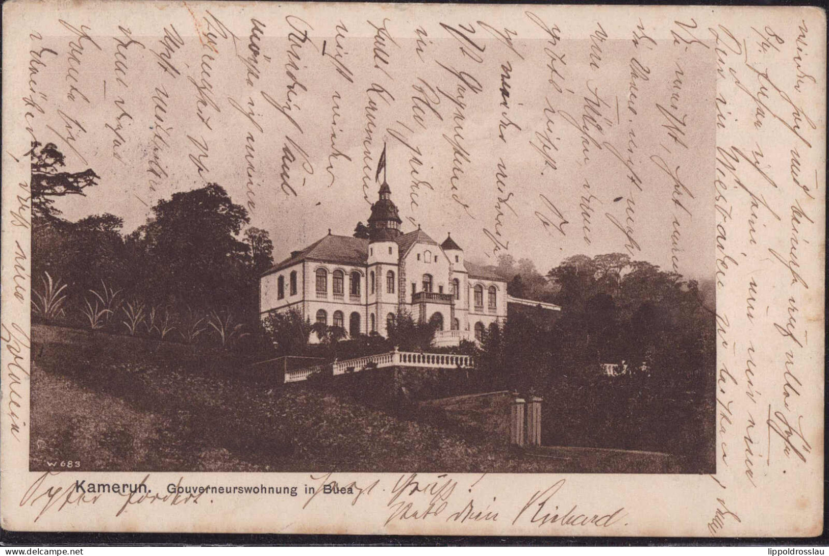 Gest. Kamerun Gouverneuerswohnung In Buea, Stempel Victoria 1910 - Unclassified
