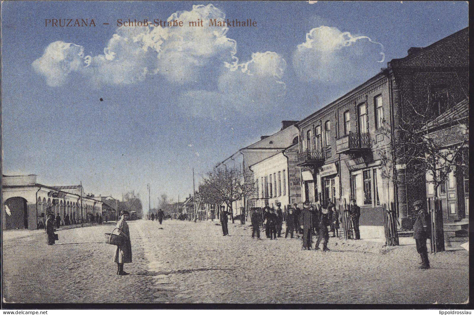 Gest. Pruzana Schloßstraße, Feldpost 1916 - Weißrussland