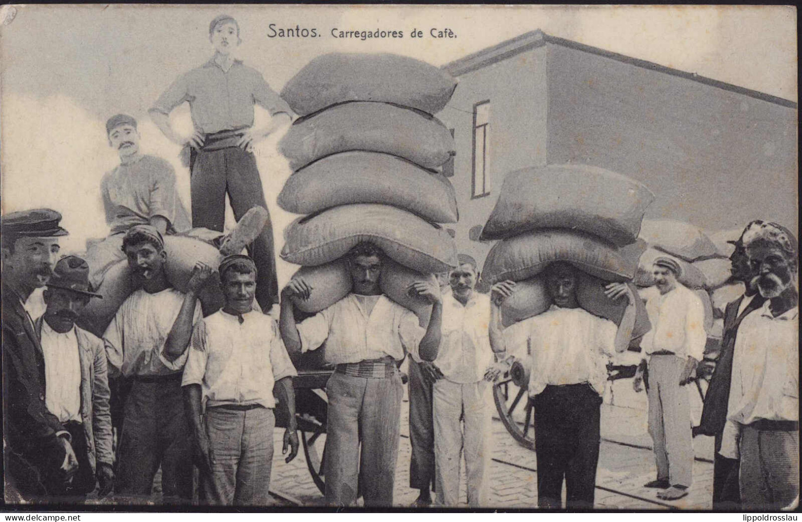 Gest. Brasilien Santos Verladung Von Kaffee 1908 - Autres & Non Classés