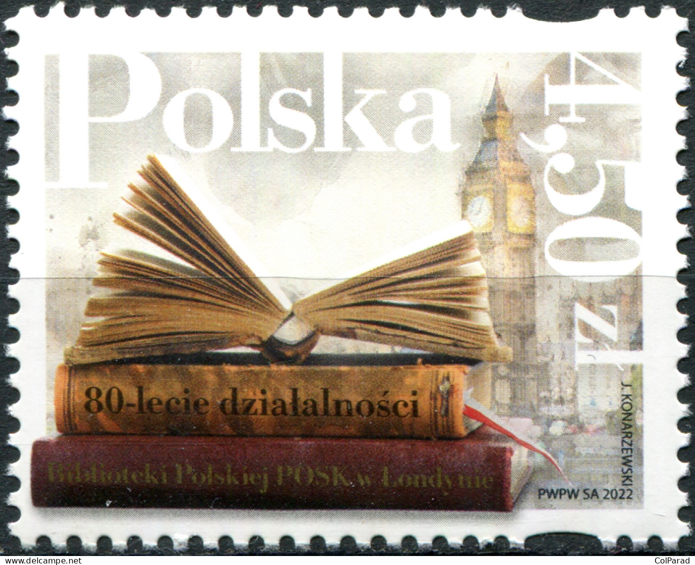 POLAND - 2022 - STAMP MNH ** - POSK Polish Library In London - Ungebraucht