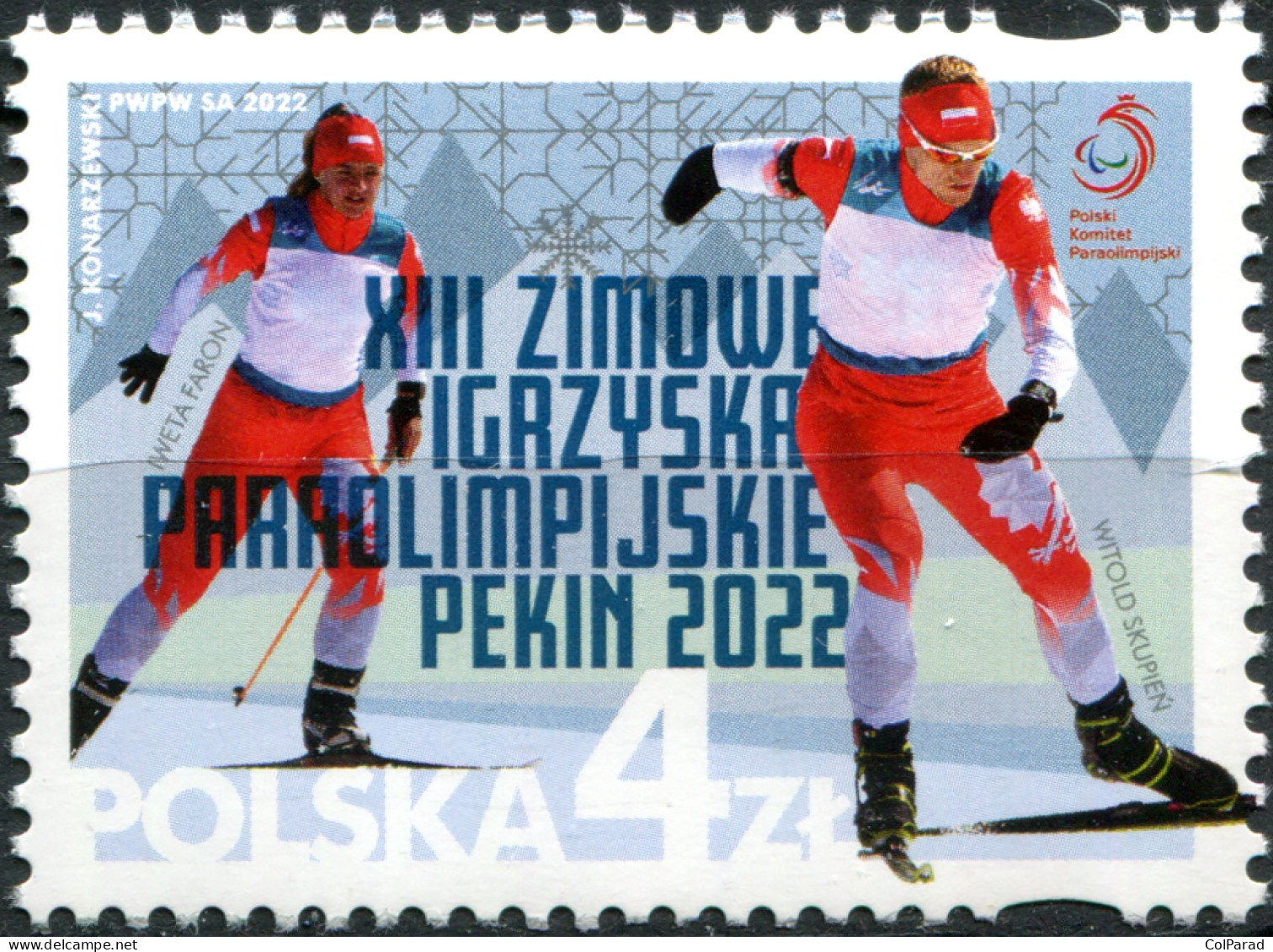 POLAND - 2022 - STAMP MNH ** - XIII Winter Paralympic Games - Beijing, China - Unused Stamps