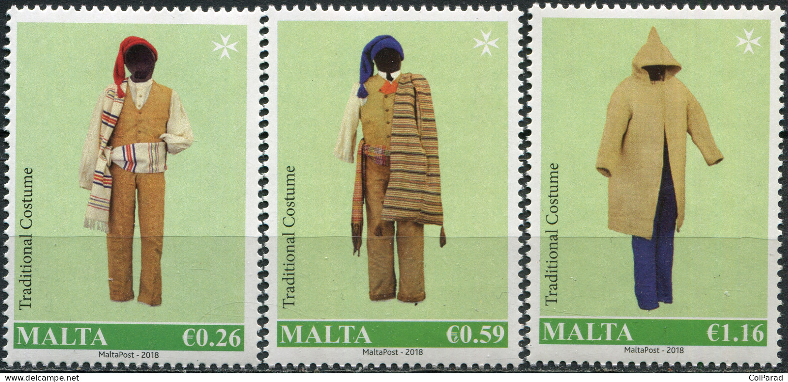 MALTA - 2018 - SET OF 3 STAMPS MNH ** - Traditional Costumes - Malta