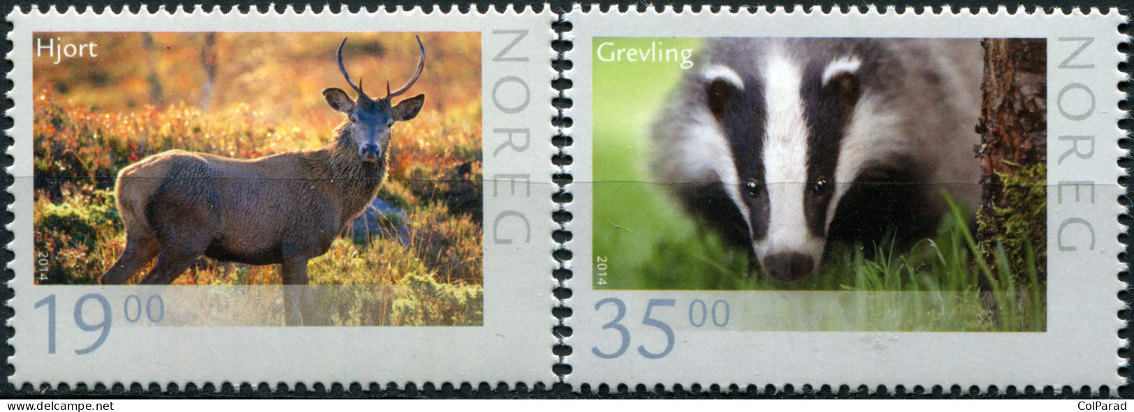 NORWAY - 2014 - SET OF 2 STAMPS MNH ** - Wildlife In Norway - Neufs