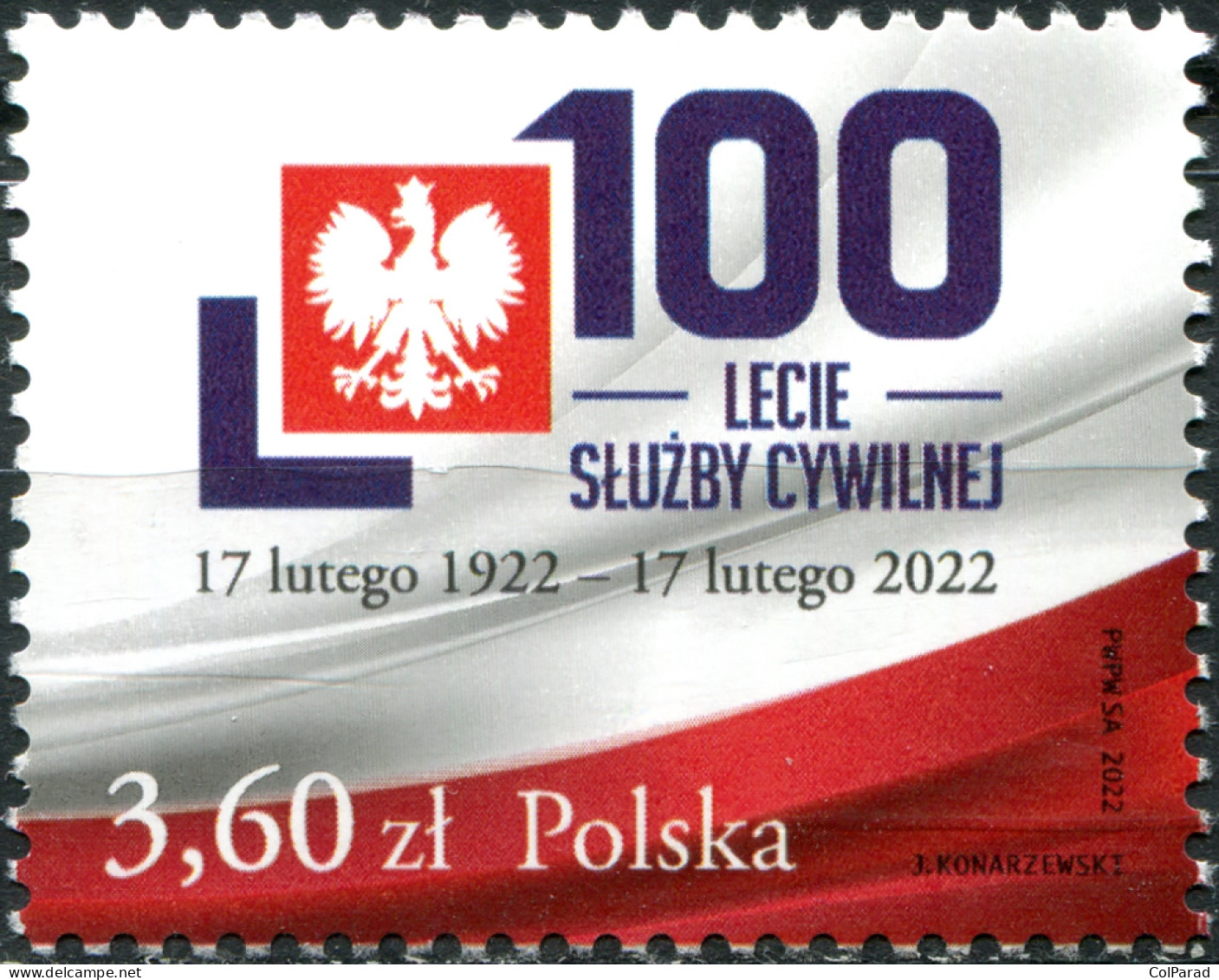 POLAND - 2022 - STAMP MNH ** - 100th Anniversary Of The Civil Service - Ongebruikt