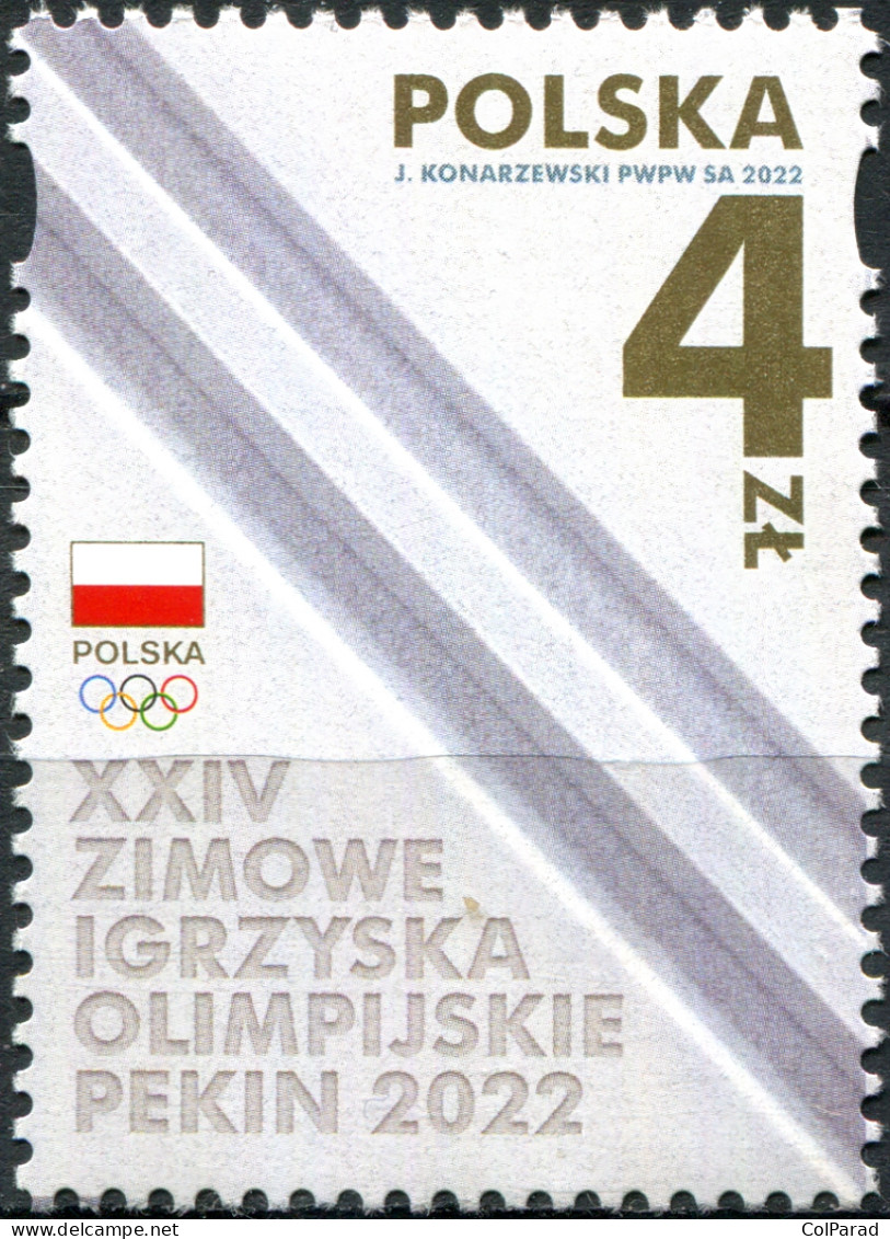 POLAND - 2022 - STAMP MNH ** - XXIV Winter Olympic Games - Beijing, China - Unused Stamps