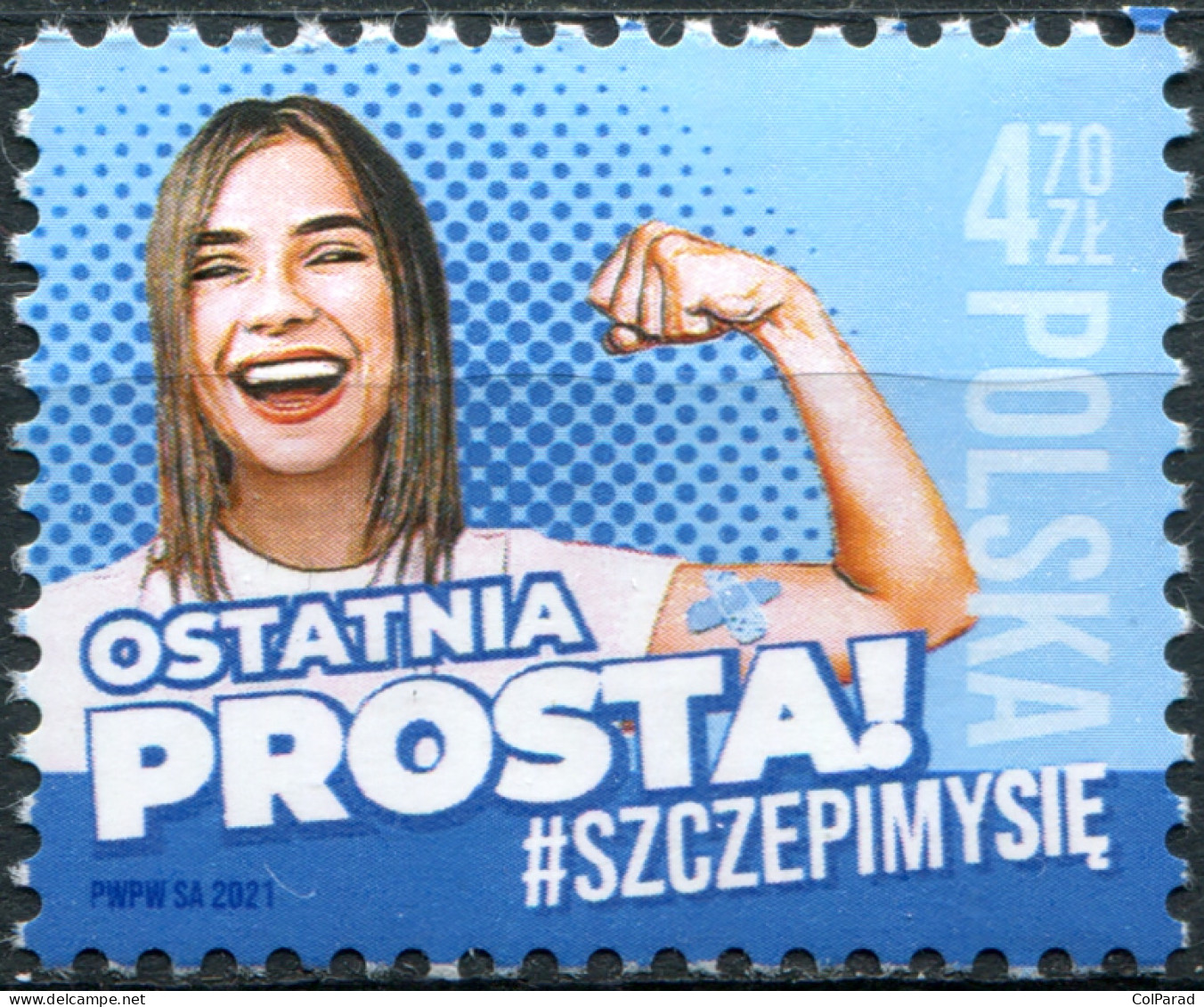 POLAND - 2021 - STAMP MNH ** - We Vaccinate! - Ungebraucht