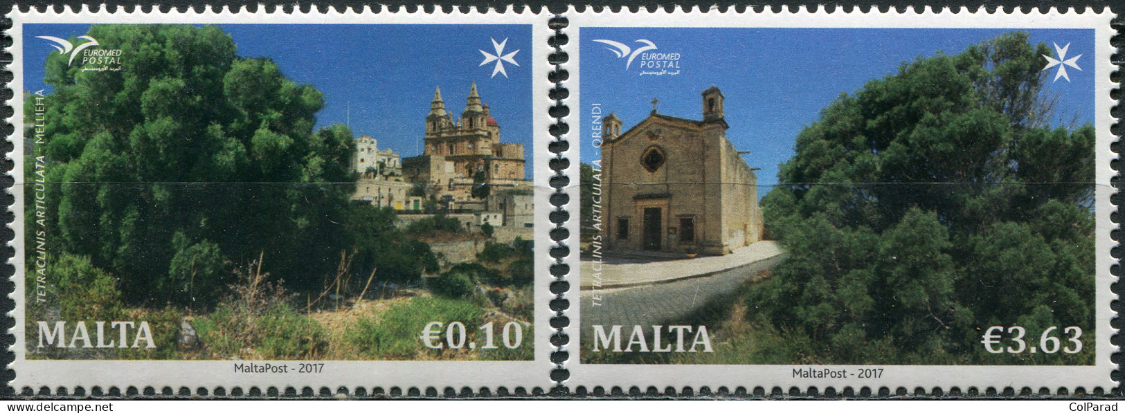 MALTA - 2017 - SET OF 2 STAMPS MNH ** - Trees In The Mediterranean - Malta