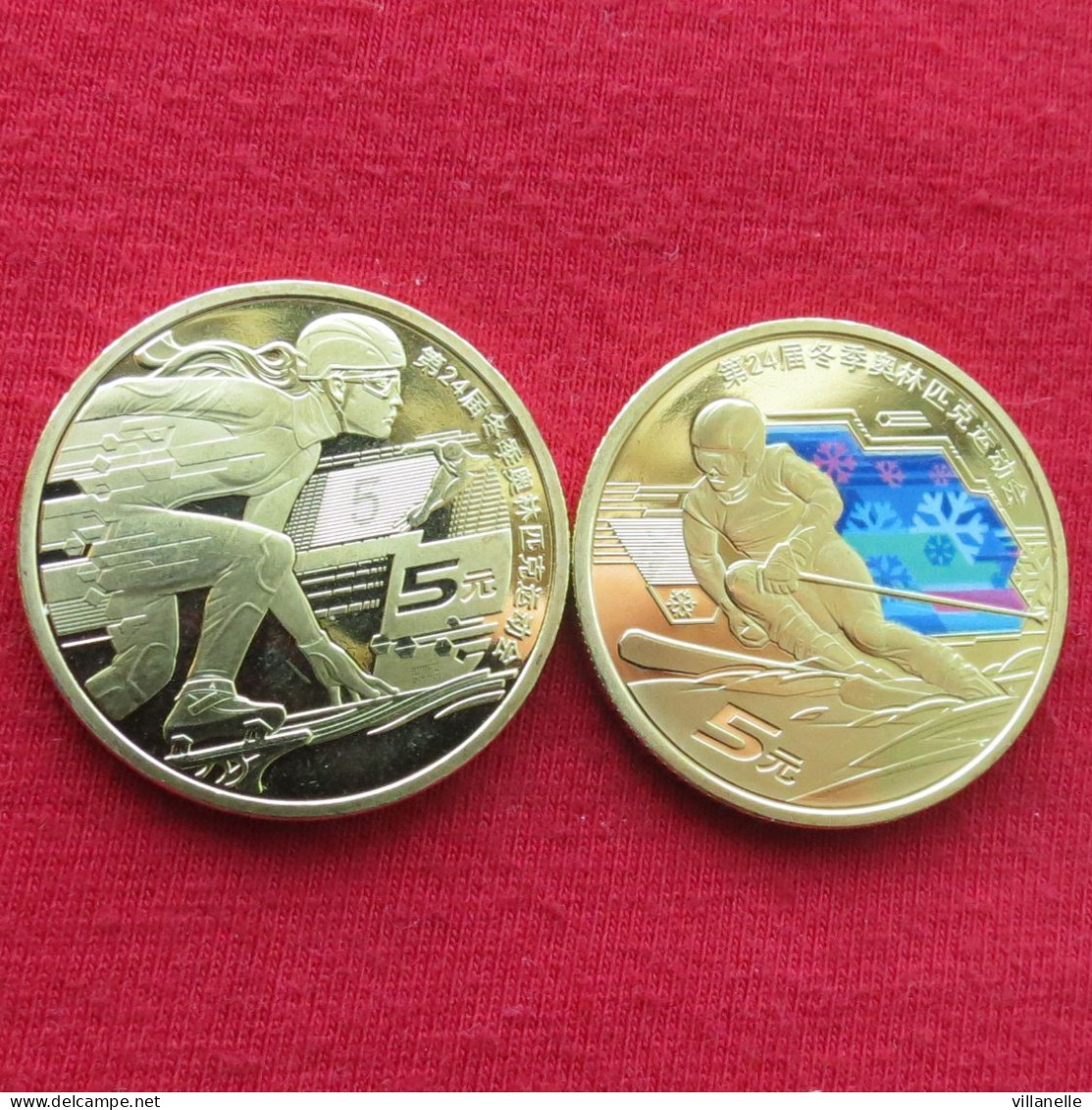 China 2 X 5 Yuan 2022 Olympic Games  Chine UNC ºº - Chine