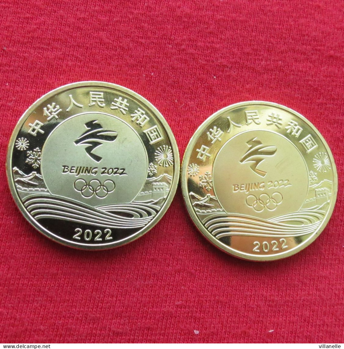 China 2 X 5 Yuan 2022 Olympic Games  Chine UNC ºº - China