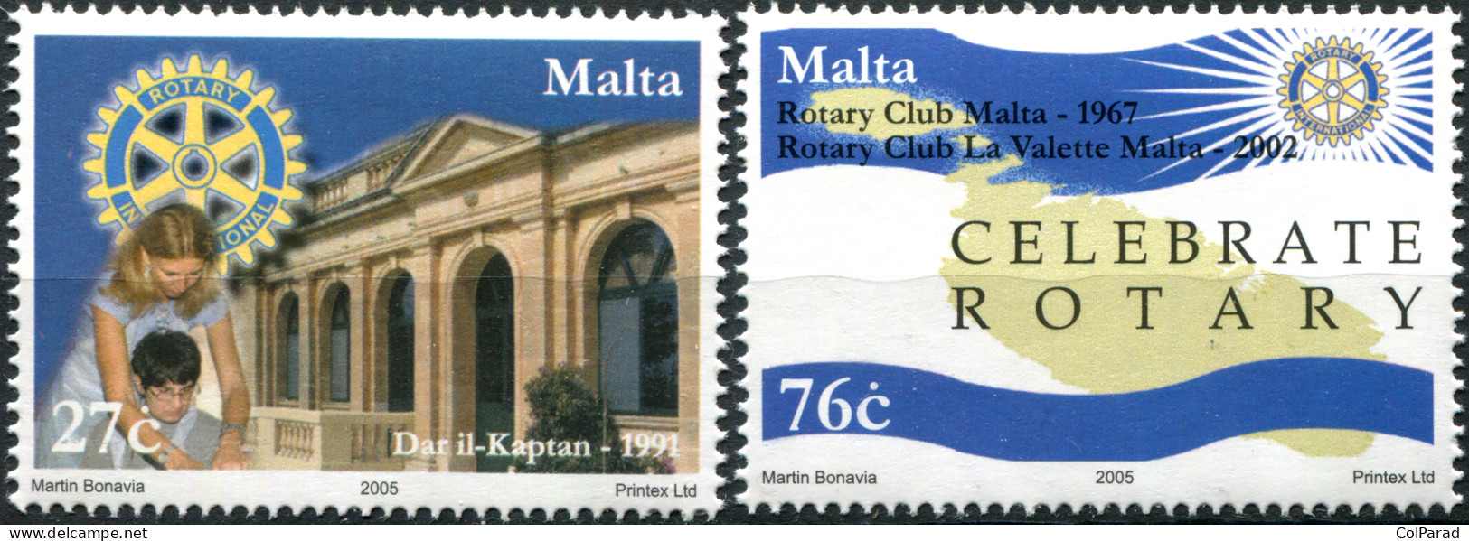 MALTA - 2005 - SET MNH ** - 100th Anniversary Of Rotary International - Malta