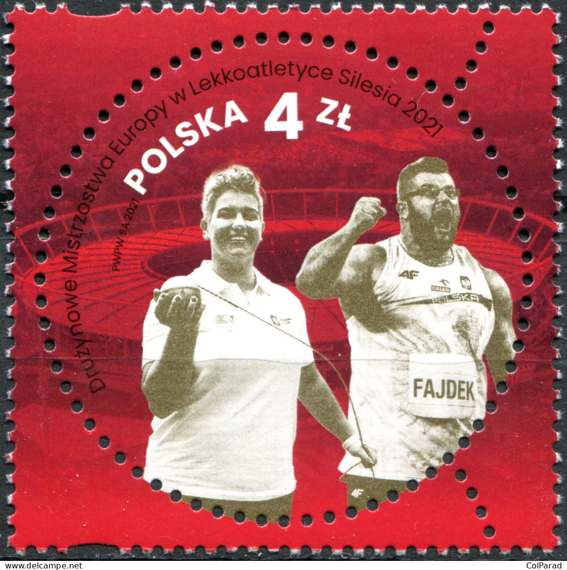 POLAND - 2021 - STAMP MNH ** - European Athletics Team Championships, Silesia - Unused Stamps