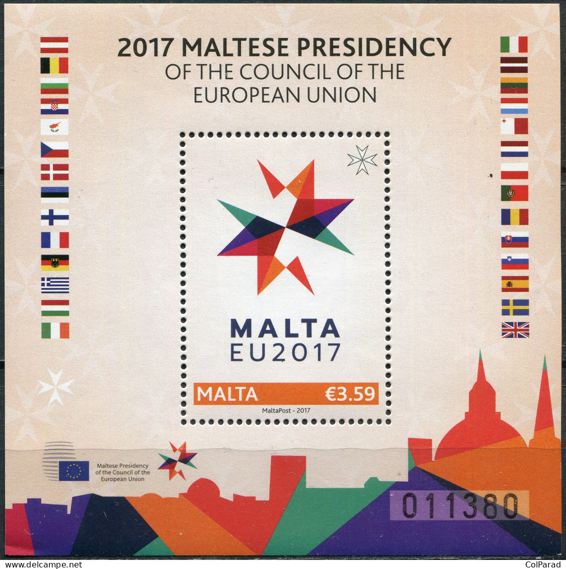 MALTA - 2017 - S/S MNH ** - Maltese Presidency Of The Council Of The EU - Malta