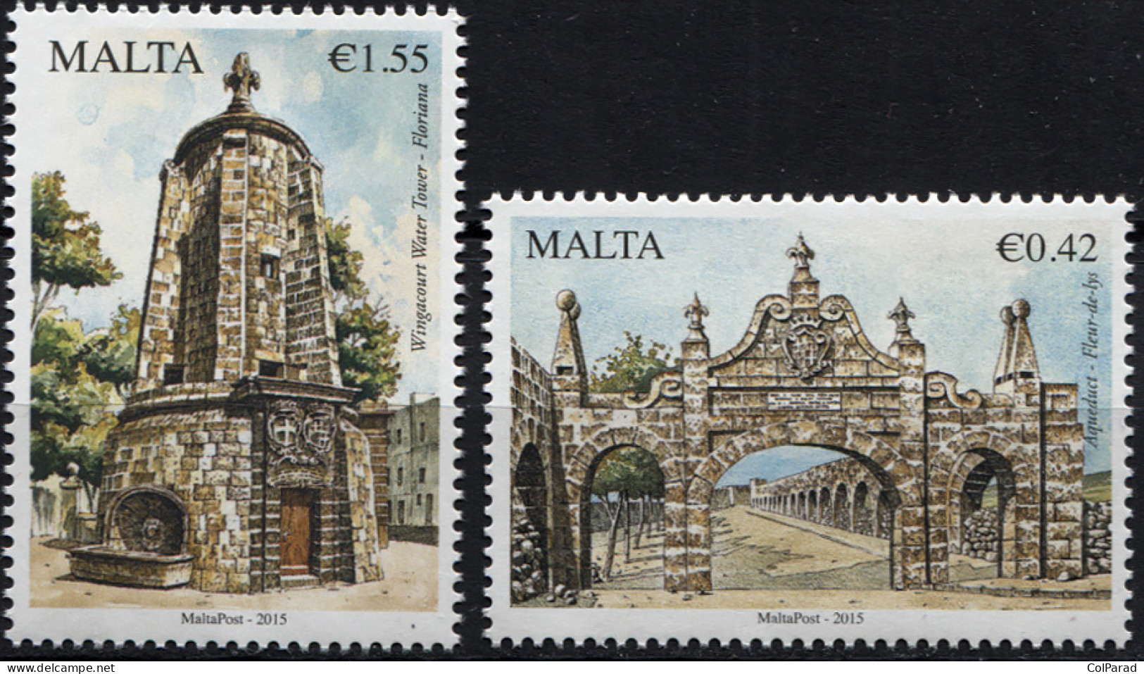 MALTA - 2015 - SET MNH ** - Treasures Of Malta Series III - Aqueducts - Malta