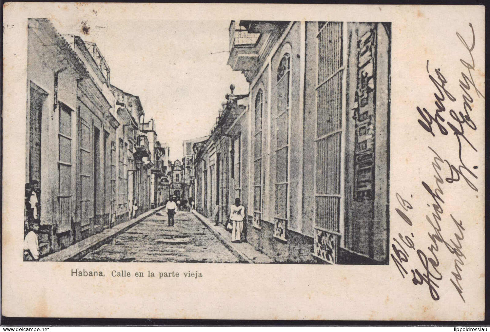 Gest. Havana Calle En La Parte Vieja 1903 - Cuba