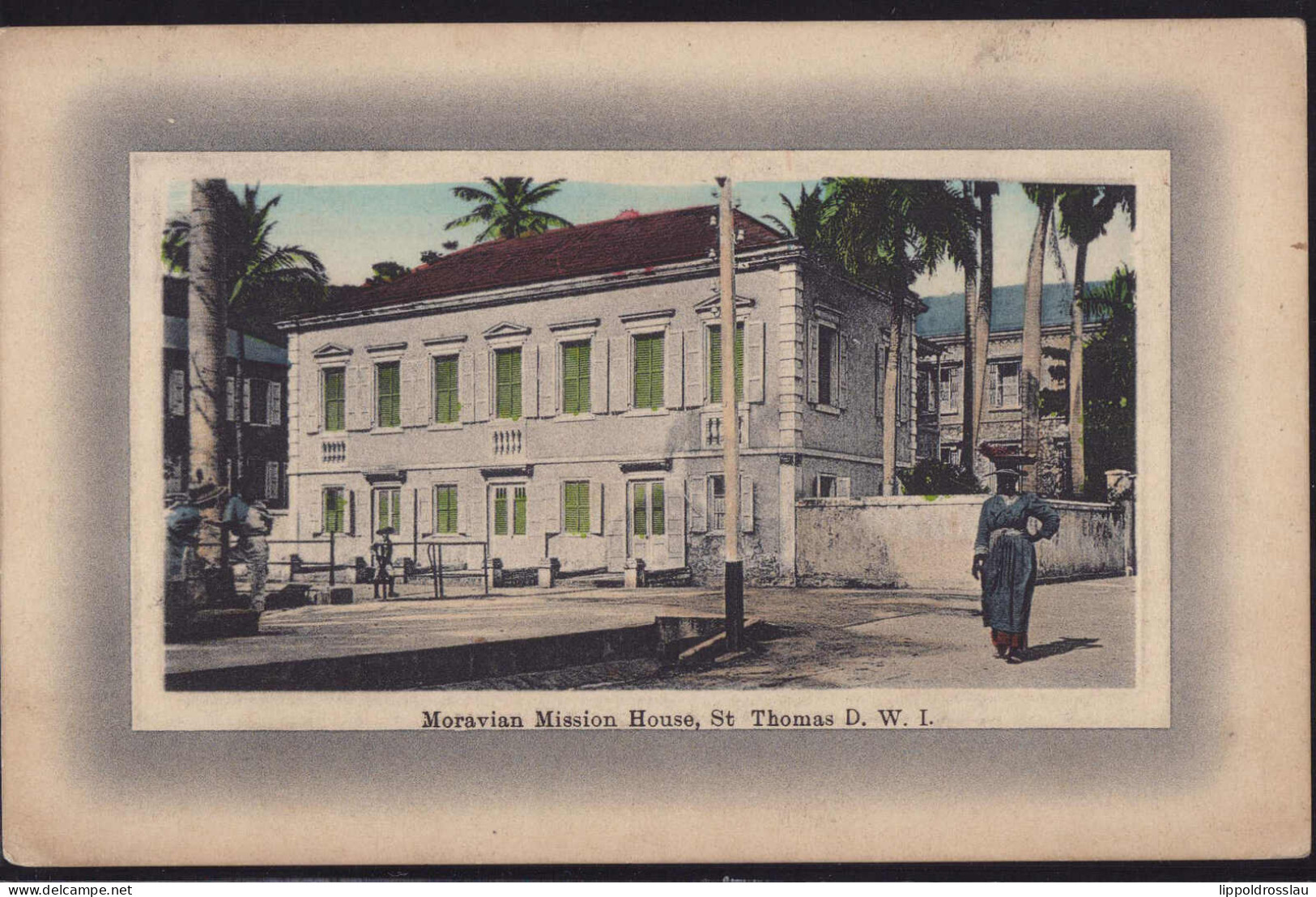 Gest. St. Thomas Dänisch Westindien Moravia Missionshaus 1912 - Danish West Indies