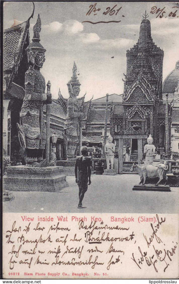 Gest. Bangkok Wat Phrah Keo 1906 - Thailand