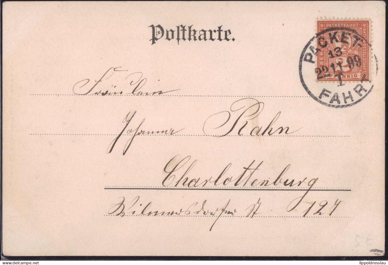 Gest. Stadtpost Berlin 1899 - Sonstige & Ohne Zuordnung