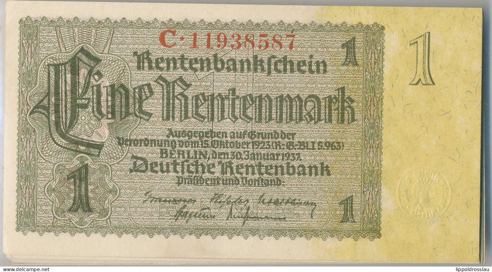 1 Rentenmark 12x Rosenberg 166 B, 2 X 166 C Kassenfrisch - Altri & Non Classificati