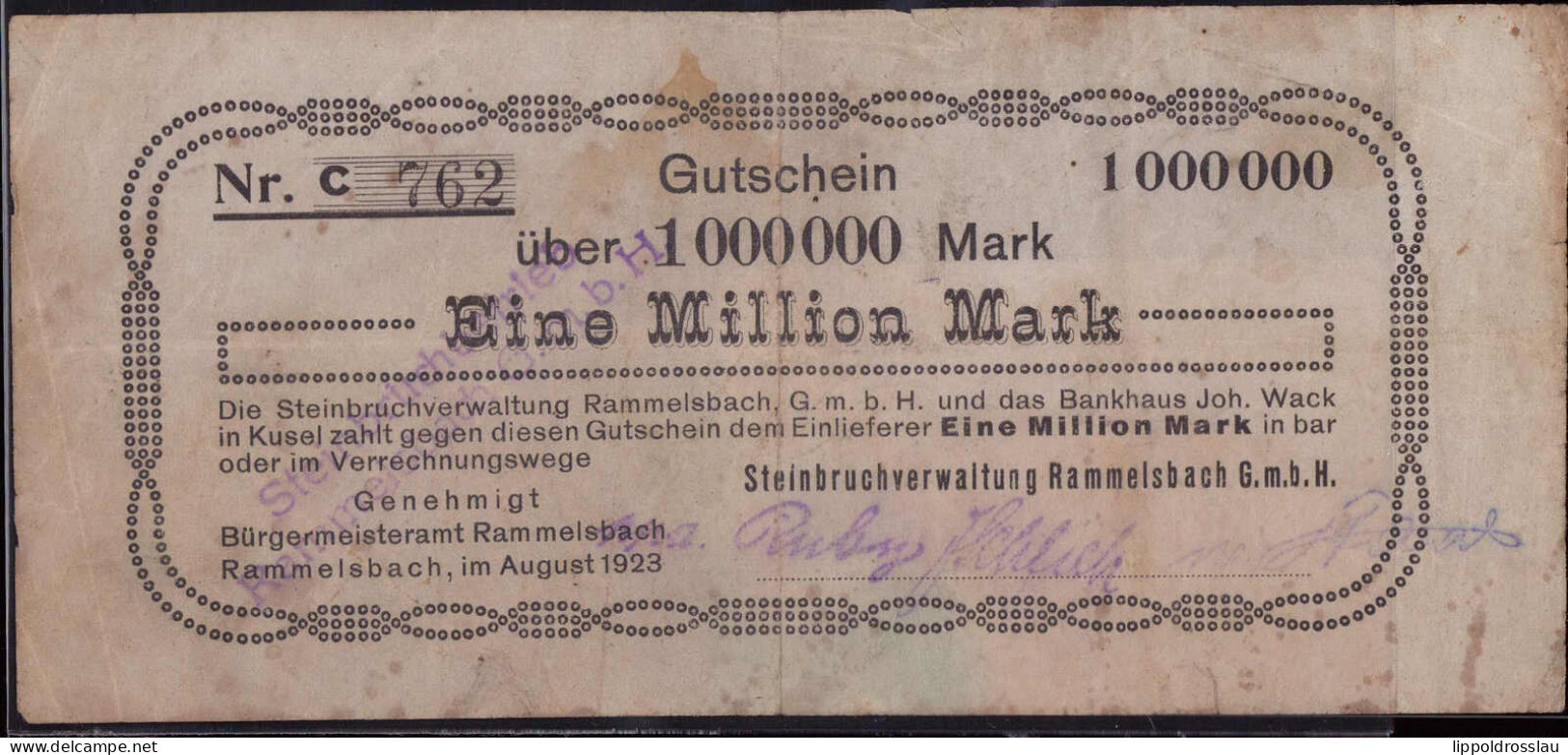 Rammelsbach 1 Mio. Mark Keller 4423 C Erh. II- - Sonstige & Ohne Zuordnung