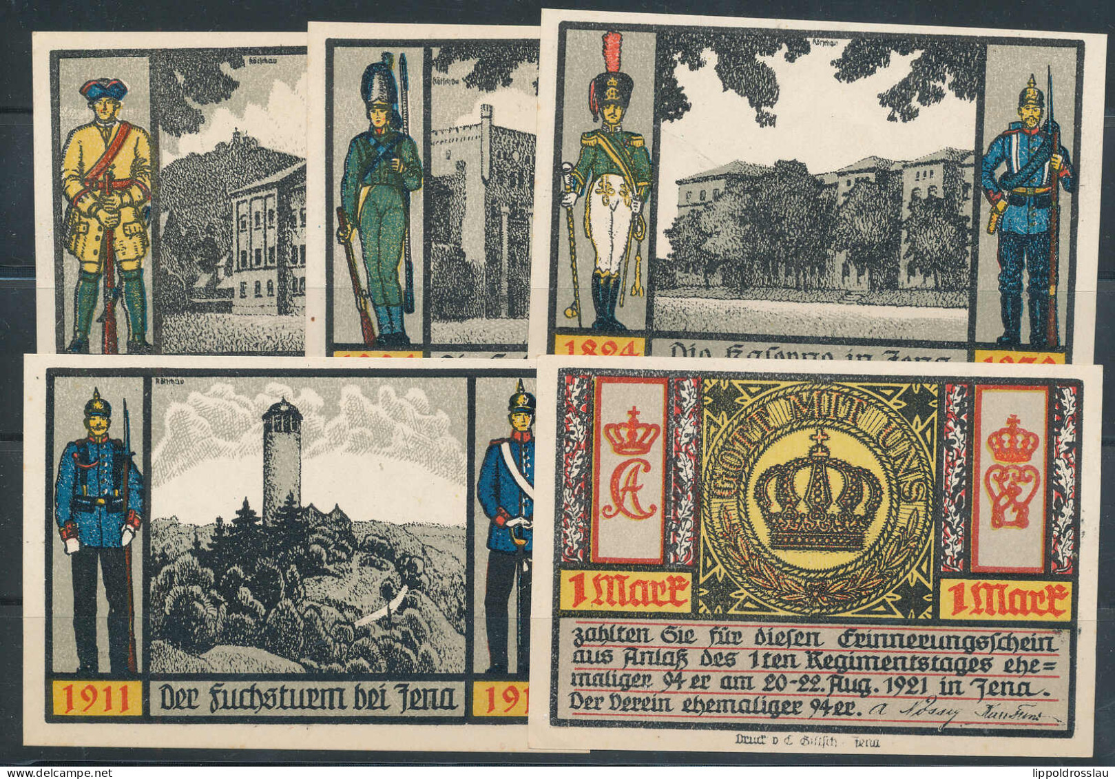 Notgeld 5er Serie Jena 1921 - Autres & Non Classés