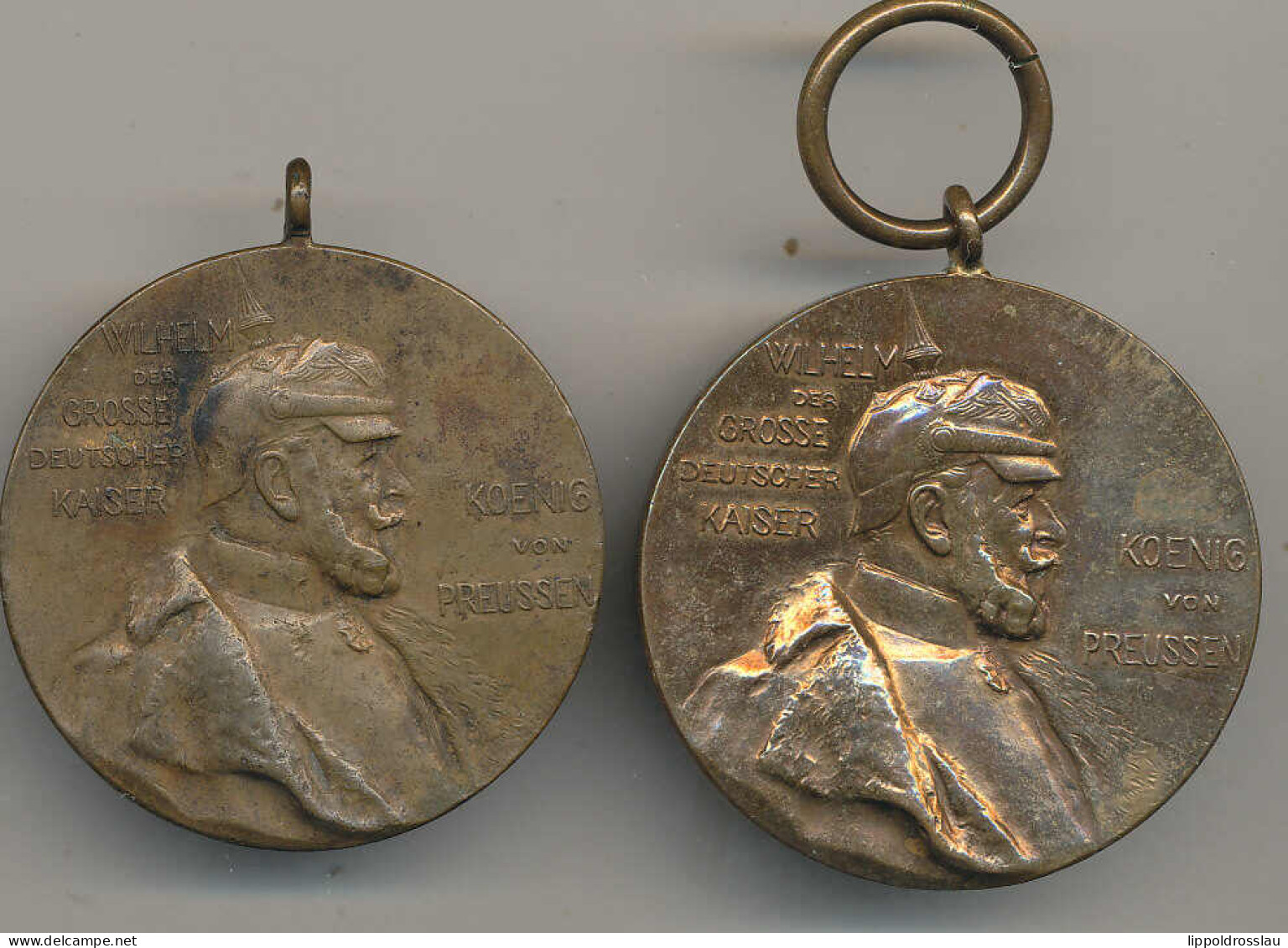 2 Stck. Medaille 100. Geburtstag Kaiser Wilhelm I. 1897 - Autres & Non Classés