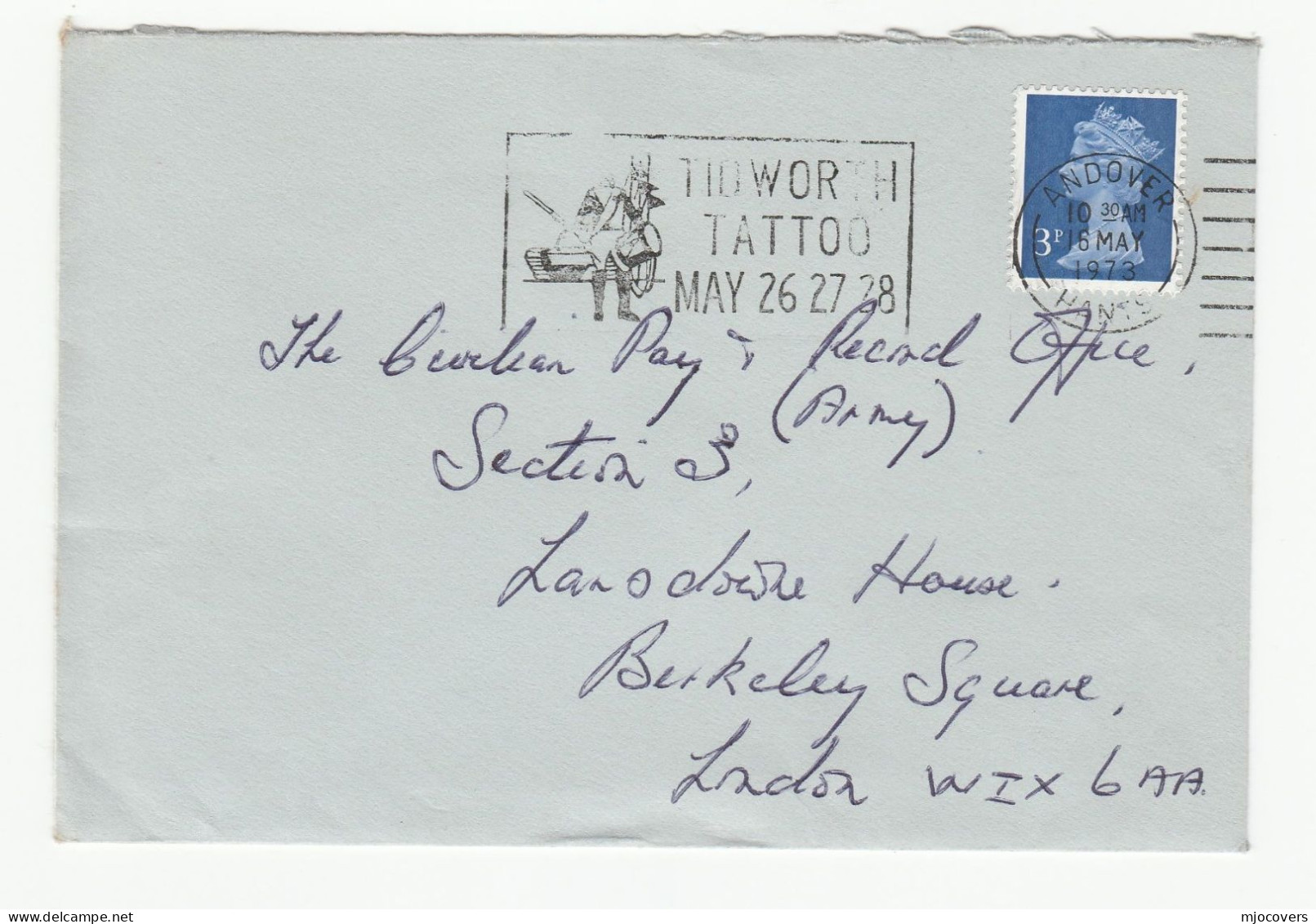 TIDWORTH MILITARY TATTOO 1973 Cover  Andover Illus SLOGAN Gb Stamps Forces - Briefe U. Dokumente