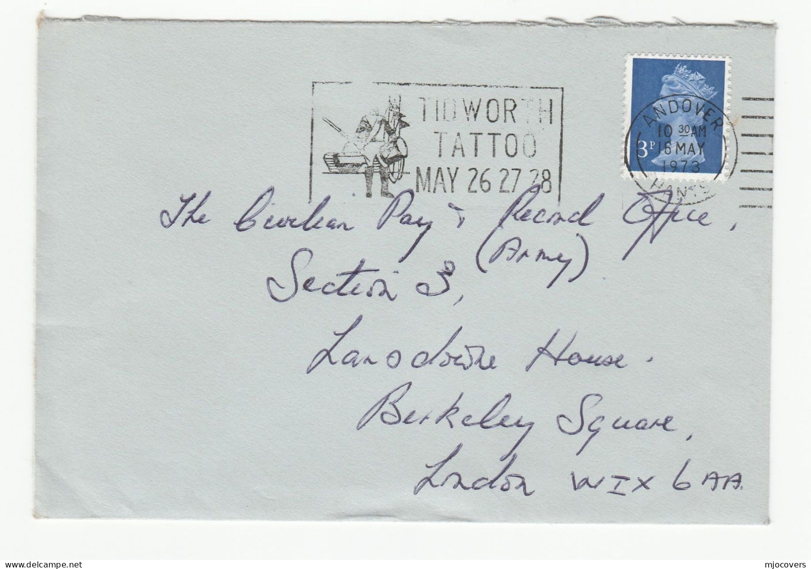 TIDWORTH MILITARY TATTOO 1973 Cover  Andover Illus SLOGAN Gb Stamps Forces - Lettres & Documents