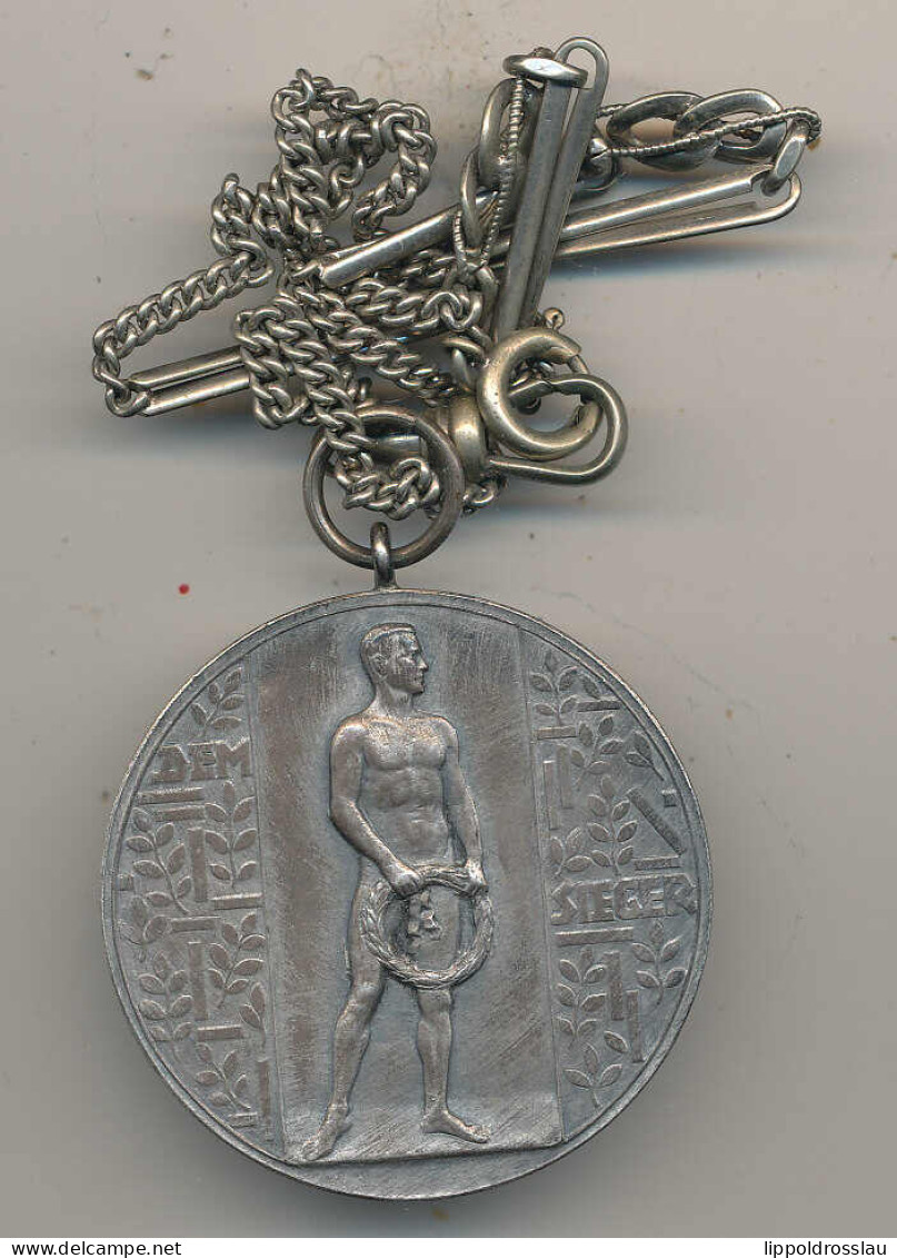 Siegermedaille Neckarau 21.7.1935 1. Sieger 2. Nat. Spttt. Br Vers. D 40 Mm, An Kette - Sonstige & Ohne Zuordnung