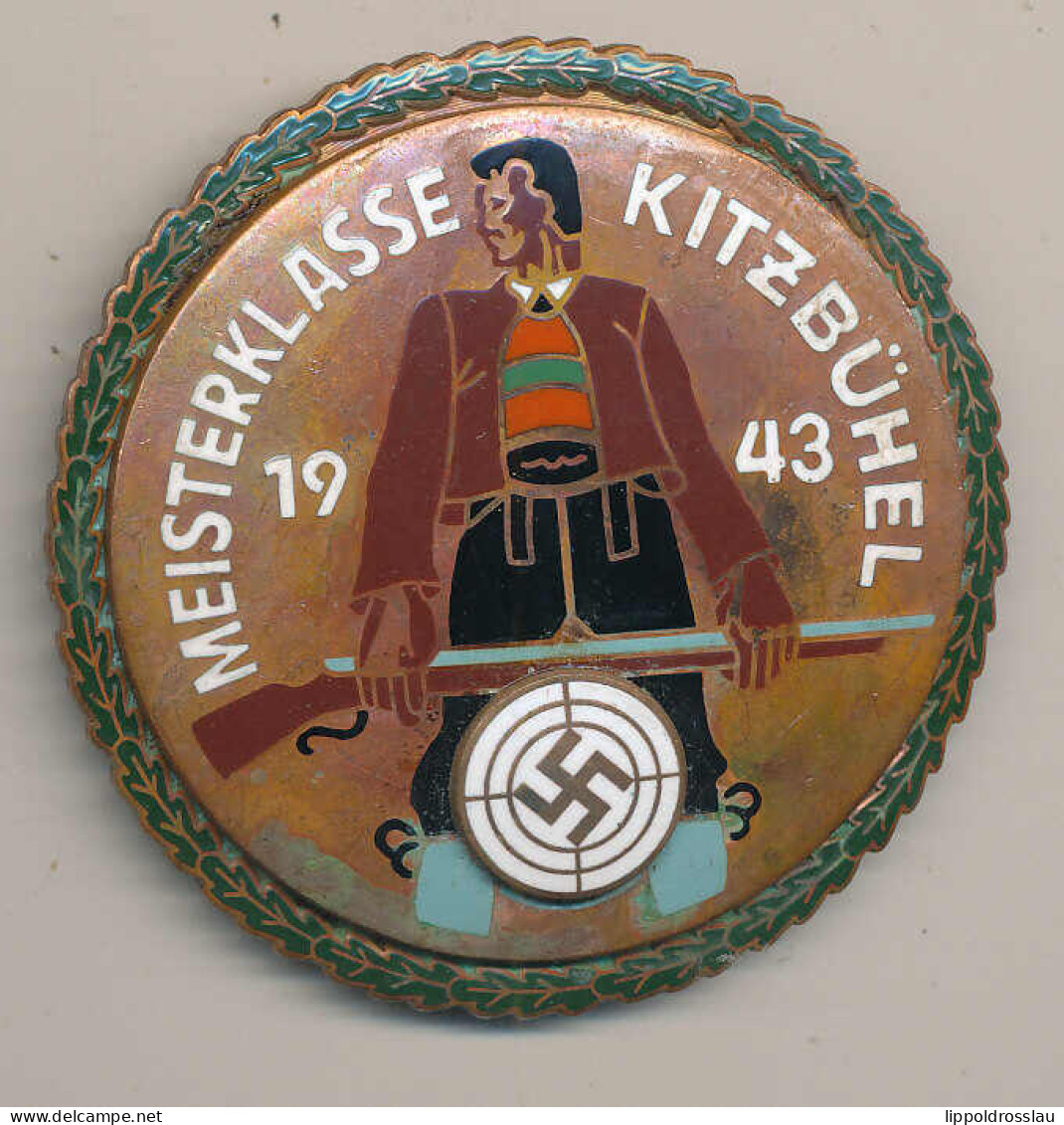 Tragbare Plakette Meisterklasse Kitzbühel Teilnehmerabzeichen 1943 - Andere & Zonder Classificatie