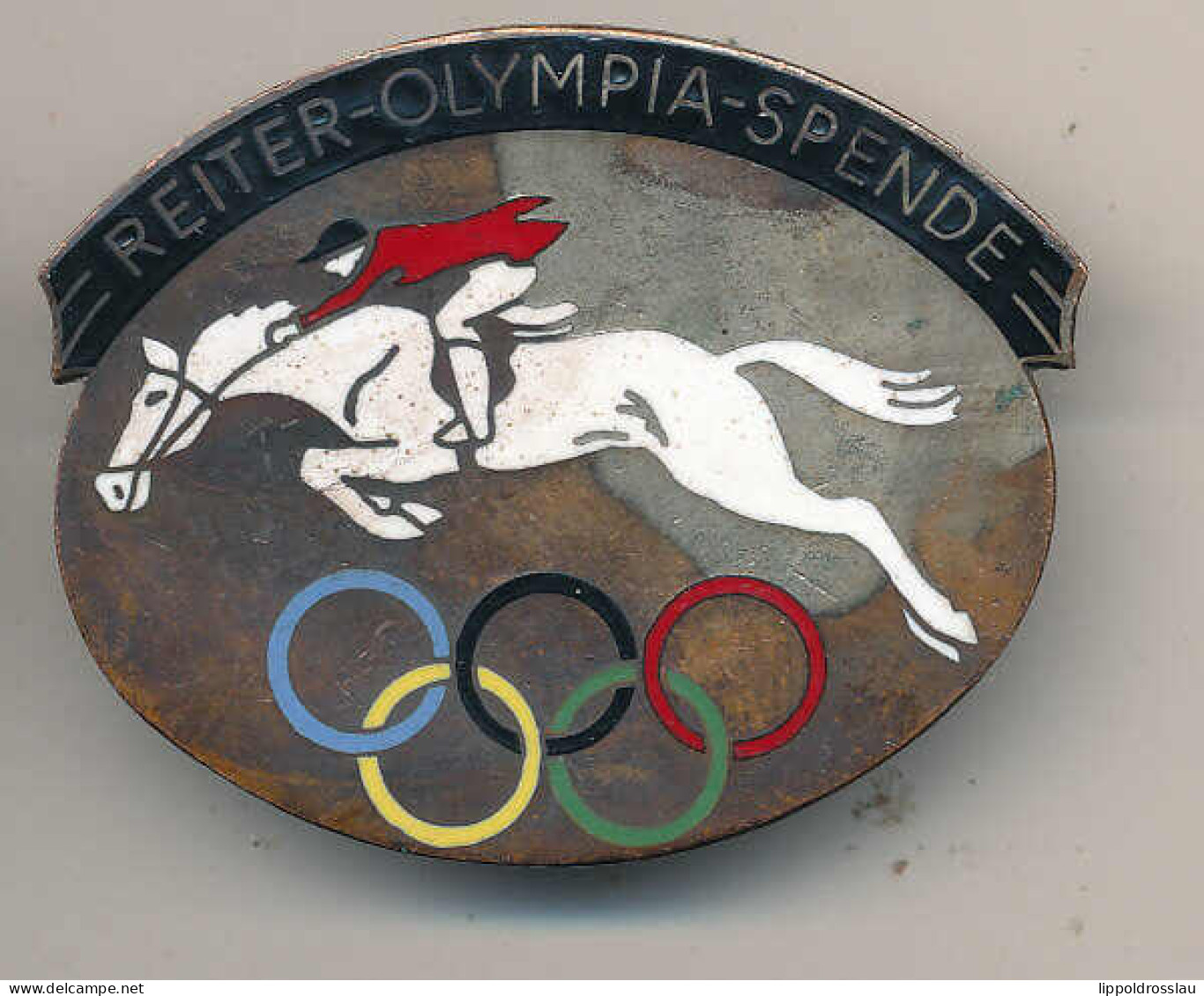 Tragbare Plakette Reiter-Olympiaspende - Other & Unclassified