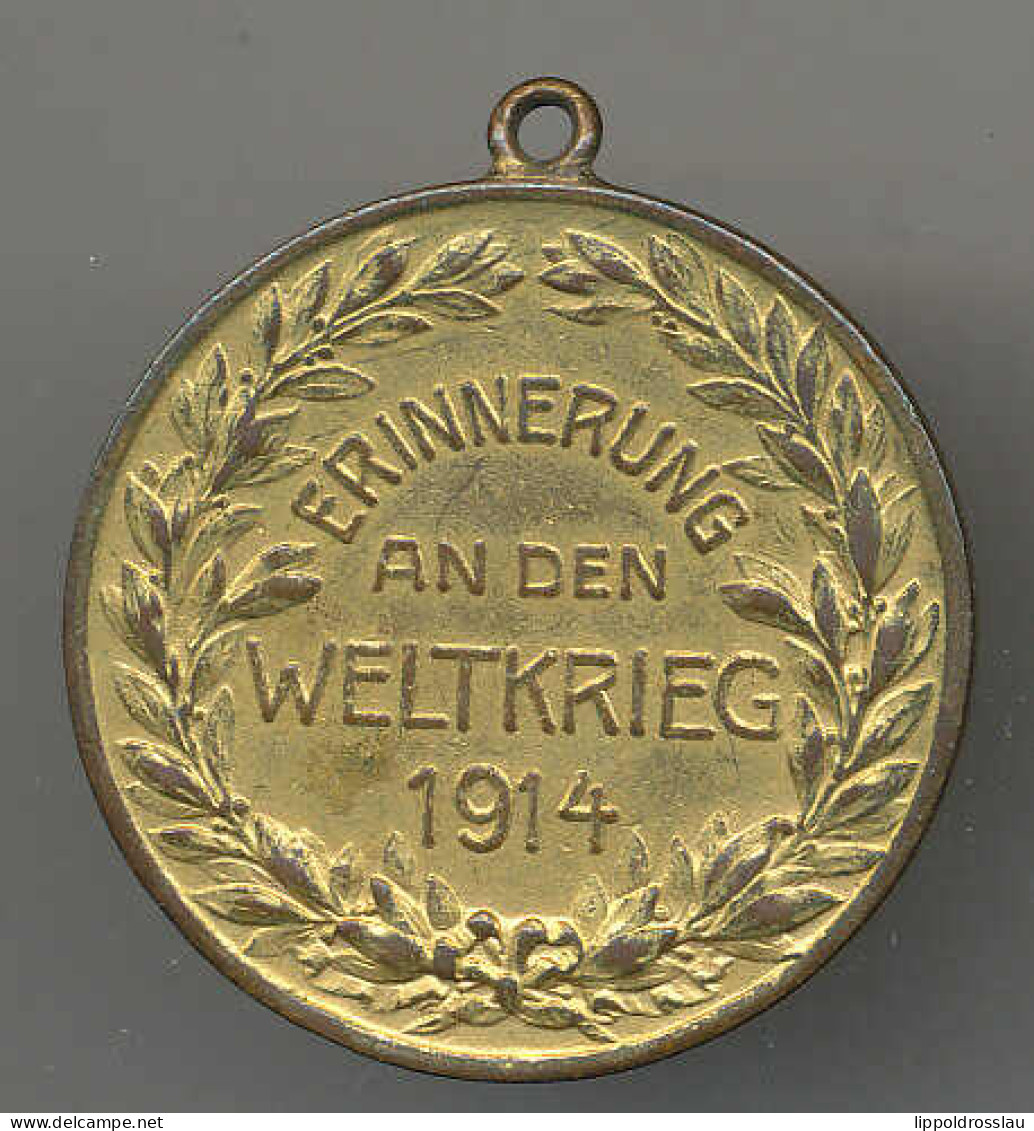 Weltkriegserinnerungsmedaille 1914 Br D 34 Mm - Altri & Non Classificati