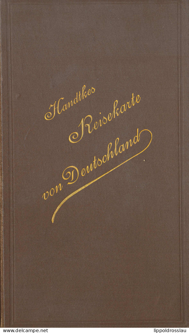 Reisekarte Von Deutschland, Schweiz, Niederlande Und Belgien 1891, Entwurf Handtke, Verlag Flemming Glogau, Karte Auf Le - Altri & Non Classificati