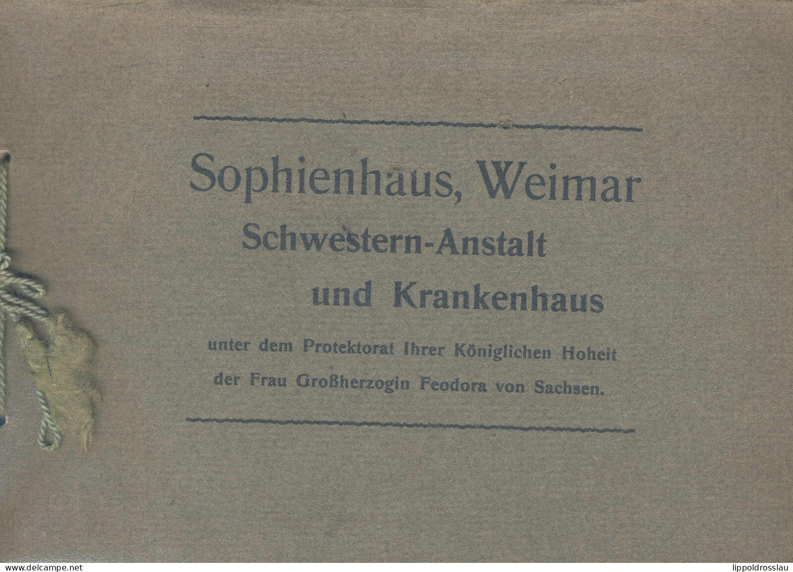 Weimar, Sophienhaus, 58 Seiten, 1904, Zahlr. Ganzseitige Abb. - Autres & Non Classés