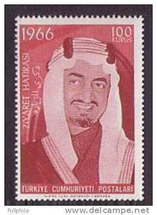 1966 TURKEY VISIT OF THE KING OF SAUDI ARABIA FAYSAL IBNI ABDULAZIZ ALSAUD MNH ** - Ongebruikt