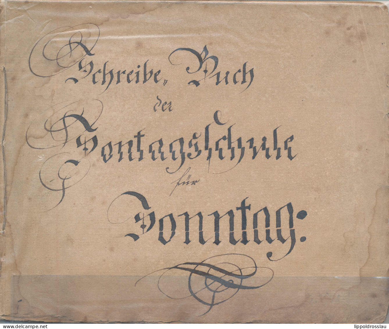 Schreibe-Buch Der Sonntagsschule Für Sonntag 12. Februar 1837, Bütten Handgeschrieben Auf 44 Seiten, Hoch Interessanter - Altri & Non Classificati