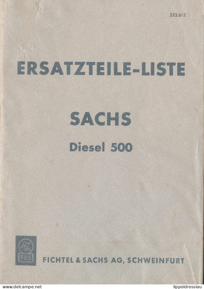 Ersatzteilliste Sachs Diesel 500, Schweinfurt - Altri & Non Classificati