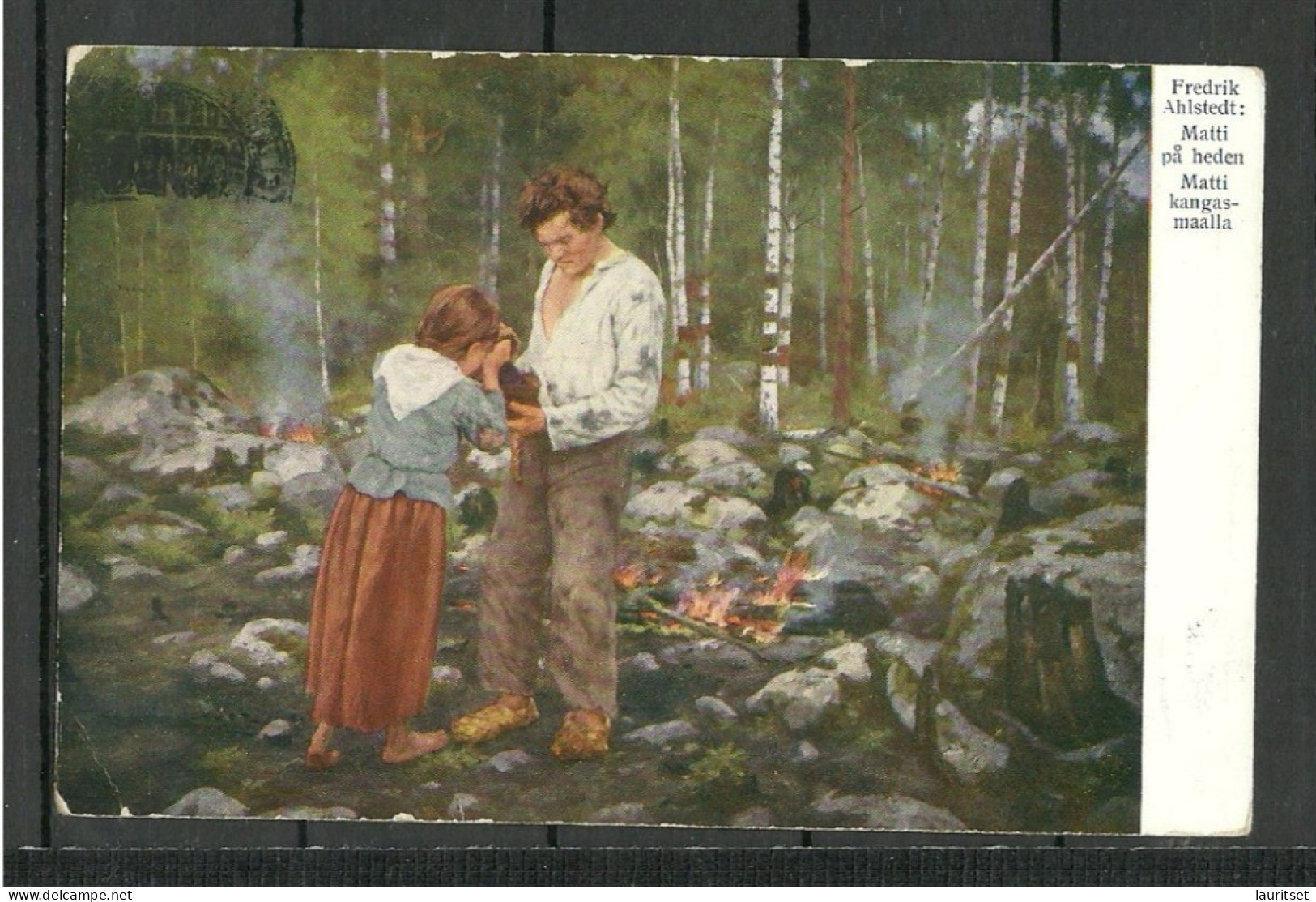 FINLAND O 1912 Post Card Art Kunst Fredrik Ahlstedt: Matti Kangasmaalla, Used - Finland