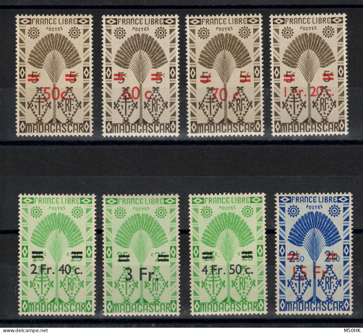 Madagascar - YV 290 à 297 N** MNH Luxe Complète Londres Surchargé , Cote 10 Euros - Unused Stamps