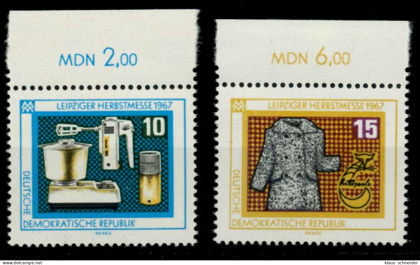 DDR 1967 Nr 1306-1307 Postfrisch ORA X907A0E - Unused Stamps