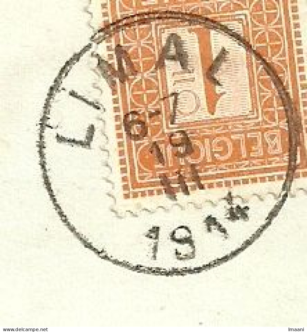 108 Op Kaart Stempel LIMAL (K5489) - 1912 Pellens