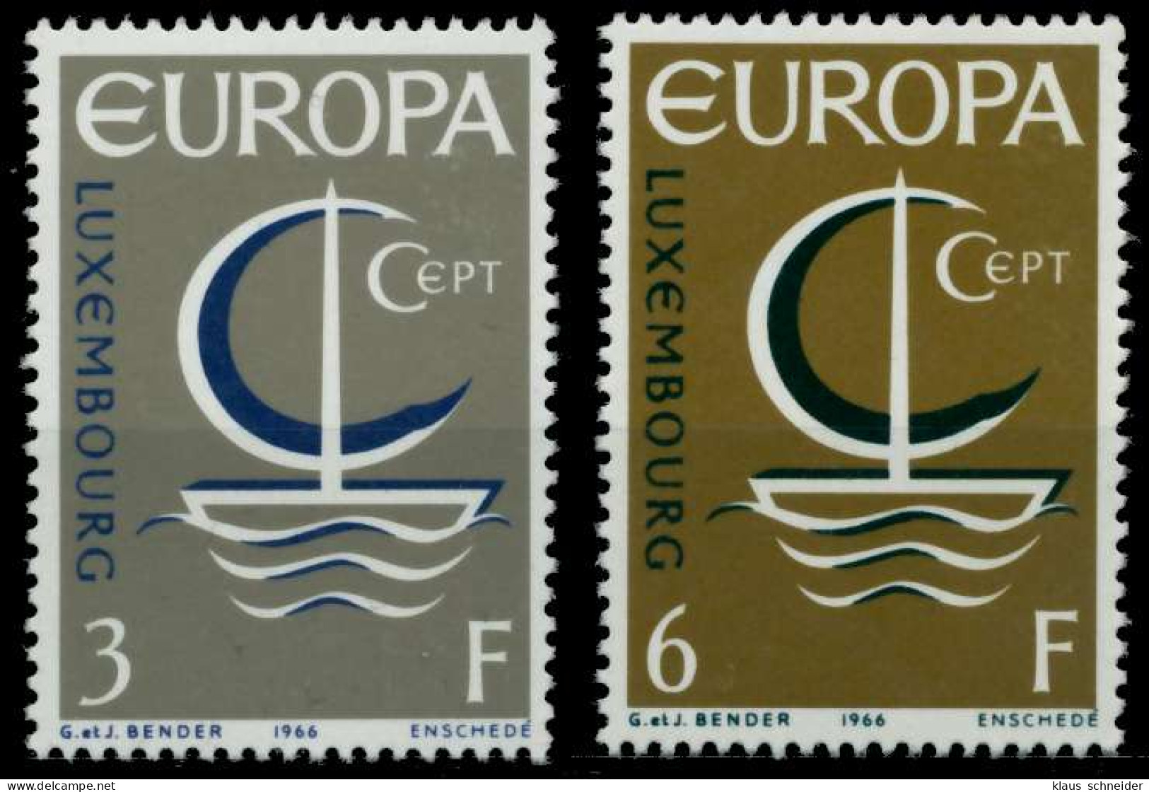 LUXEMBURG 1966 Nr 733-734 Postfrisch S04B472 - Unused Stamps